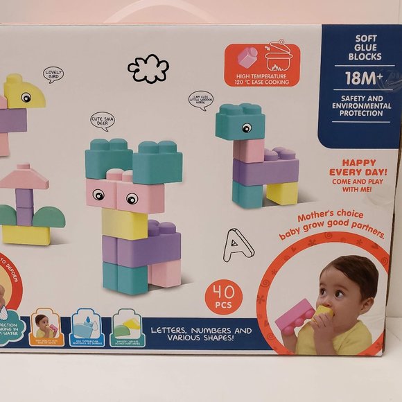 New 40pc Soft Blocks - Picture 1 of 15